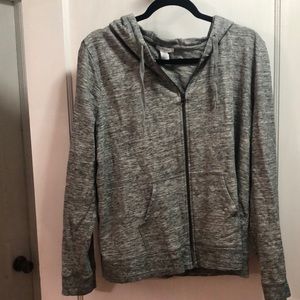 Gray zip up hoodie